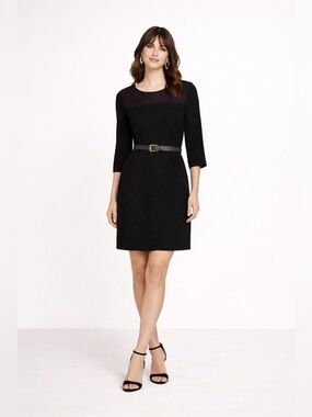 Sezane Mini Shift Dress Size 6 S 38 Black Red Blue Scoop Neck Shoulder Straps